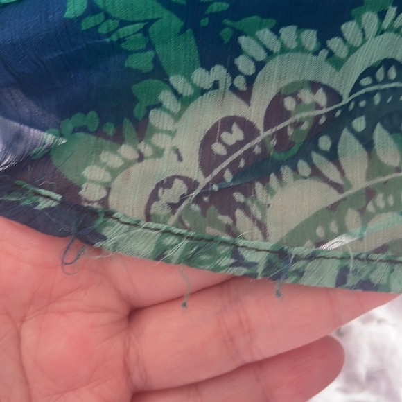 Old Navy Blue Green Paisley Strapless Maxi Dress Size M - Picture 8 of 11